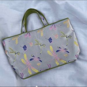 Vintage multi-colored dragonfly mini purse/handbag
